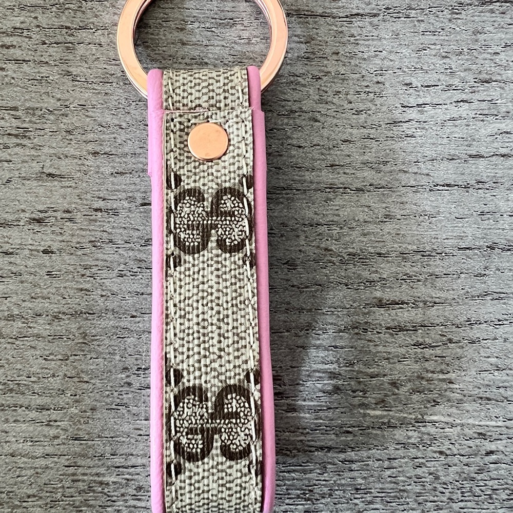 Gucci Up Cycled Pink Keychain